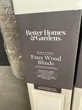 Better Homes & Gardens 2" Cordless Faux Wood Horizontal Blinds, White, 35" W x 72" L! (NEW IN BOX)