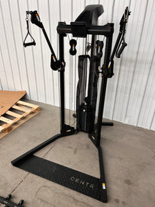 Centr 1 Home Gym Functional Trainer With Folding Workout Bench! (NEW & ASSEMBLED - HAS MINOR CRACKS ON PLASTIC!)