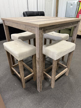 Abinaash 4 - Person Four Leg Dining Set! (NEW & ASSEMBLED - MINOR DAMAGE ON TABLE TOP)
