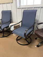 Set of 2 Patio Swivel Dinning Chairs: 360°Swivel & 15° Rocking Motion, Ergonomic High-Back with Weatherproof Teslin Fabric! (NEW)