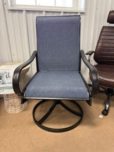 Set of 2 Patio Swivel Dinning Chairs: 360°Swivel & 15° Rocking Motion, Ergonomic High-Back with Weatherproof Teslin Fabric! (NEW)
