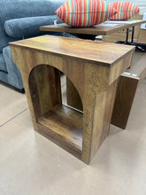 Andrea 23.6 in. Rustic Brown Rectangle Wood End Table with Storage Space for Living Room, Nightstand for Bedroom!! WE DO NOT SHIP!!