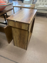 Andrea 23.6 in. Rustic Brown Rectangle Wood End Table with Storage Space for Living Room, Nightstand for Bedroom!! WE DO NOT SHIP!!