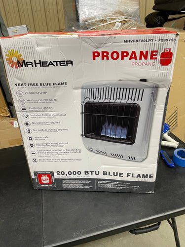Mr. Heater
20,000 BTU Vent Free Blue Flame Propane Indoor Space Heater- new in box