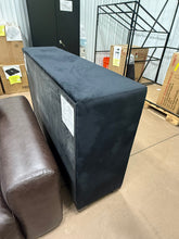 Rea Wide Dresser, 7 Drawers With Crystal Knobs, Black Velvet Upholstery!! WE DO NOT SHIP!!