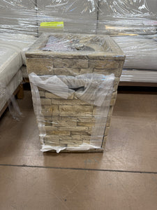 16" Stack Stone Column Fire Pit Light Brown - Threshold! (NEW IN BOX)