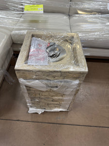16" Stack Stone Column Fire Pit Light Brown - Threshold! (NEW IN BOX)