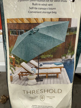 9' Round Outdoor Patio Market Umbrella with Black Pole - Threshold! (NEW)