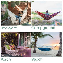 Northlight Hammock with Netted Fringe and Wooden Bars - 100 inch x 41 inch - Gray- new!