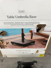 55lbs Polycrete Square Outdoor Patio Market Umbrella Bases with Wheels - Threshold! (NEW IN BOX)