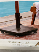 55lbs Polycrete Square Outdoor Patio Market Umbrella Bases with Wheels - Threshold! (NEW IN BOX)