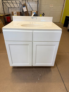 36” Bathroom Vanity With Too! (NEW - SCRATCHED FROM SHIPPING)