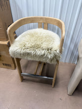 Burress 26.5" Low Back Genuine Fur Counter Stool!! WE DO NOT SHIP!!