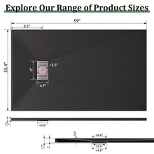SUPERFLO 60” x 36” LOW-PROFILE SHOWER BASE / SHOWER PAN - MATTE BLACK!