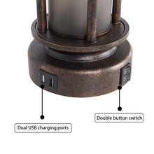 Two Belvoir Castle Table Lamps w. Night Light & USB- new !