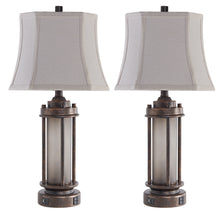 Two Belvoir Castle Table Lamps w. Night Light & USB- new !