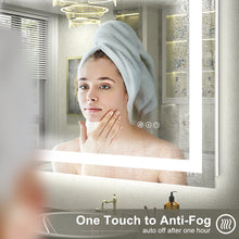 Wayfair Basics® UL Certified Front & Back LED Anti-Fog Tempered Glass Bathroom/Vanity Mirror, 36” x 30”! (NEW IN BOX)