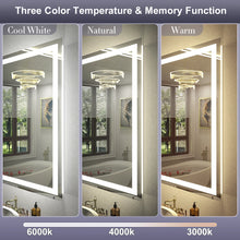 Wayfair Basics® UL Certified Front & Back LED Anti-Fog Tempered Glass Bathroom/Vanity Mirror, 36” x 30”! (NEW IN BOX)