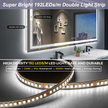 Wayfair Basics® UL Certified Front & Back LED Anti-Fog Tempered Glass Bathroom/Vanity Mirror, 36” x 30”! (NEW IN BOX)