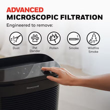 Honeywell Power Plus HEPA Air Purifier for Medium and Large Rooms Black: 4 Settings, 100-300 sq. ft., AHAM & Energy Star Certified- new