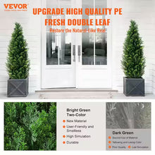 4.03 ft. Artificial Cedar Topiary Tree (2 Pieces) with Extra Leaves and Pot Faux Evergreen Fake Pine Cypress Trees- new in box