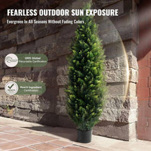 4.03 ft. Artificial Cedar Topiary Tree (2 Pieces) with Extra Leaves and Pot Faux Evergreen Fake Pine Cypress Trees- new in box