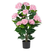 Artificial 37 in. pink hydrangea in black pot- new