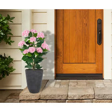 Artificial 37 in. pink hydrangea in black pot- new