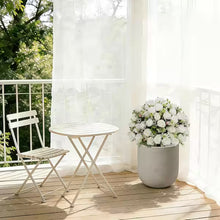 Single 24 in. artificial rose topiary, designed for versatile indoor/outdoor use