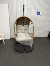 Malia Light Brown Fabric Removable Cushions Outdoor Patio Egg Chair- new / assembled