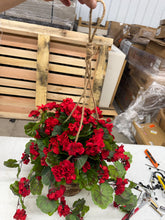 Artificial Geranium Hanging Basket