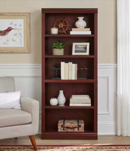 71 in. Dark Brown Wood 5-Shelf Classic Bookcase with Adjustable Shelves- new in box