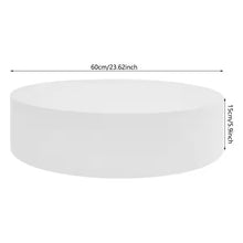 23.62 in. x 5.9 in. White Round Metal Iron Decorative Stand Round Display Pedestal Stand Sculpture Display Stand- new in box