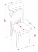 Set of 2 Capri Wood seat chairs
