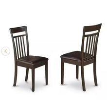 Set of 2 Capri Wood seat chairs
