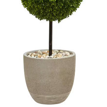 4 ft. High Indoor/Outdoor Boxwood Double Ball Topiary Artificial Tree in Oval Planter- new!