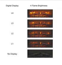 5000BTU 26 in. Recessed Electric Fireplace Insert with Overheat Protection, 4 Adjustable Brightness- new in box