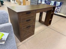 FARMHOUSE OFFICE DESK WITH 3 DRAWERS, STORAGE SHELVES & BUILT-IN CHARGING STATION!! 🔥 (NEW & ASSEMBLED!)