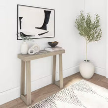 Classic 36 in. Seashell Rectangle Wood Console Table- new and assembled