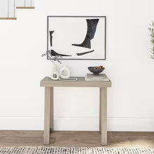Classic 36 in. Seashell Rectangle Wood Console Table- new and assembled