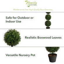 3 ft. Boxwood Triple Ball Topiary Artificial Tree (Indoor/Outdoor)- new