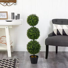 3 ft. Boxwood Triple Ball Topiary Artificial Tree (Indoor/Outdoor)- new