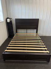 FARMHOUSE QUEEN SIZE PLATFORM BED FRAME WITH HEADBOARD & FOOTBOARD!! (NEW &amp; ASSEMBLED!)