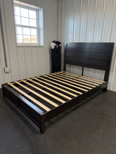 FARMHOUSE QUEEN SIZE PLATFORM BED FRAME WITH HEADBOARD & FOOTBOARD!! (NEW &amp; ASSEMBLED!)