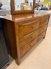 SALVAGE SPECIAL!! 6-DRAWER WOOD-FINISH DRESSER WITH LARGE MATCHING MIRROR!! 🔥