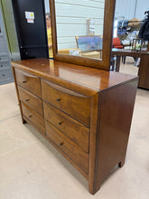 SALVAGE SPECIAL!! 6-DRAWER WOOD-FINISH DRESSER WITH LARGE MATCHING MIRROR!! 🔥