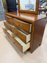 SALVAGE SPECIAL!! 6-DRAWER WOOD-FINISH DRESSER WITH LARGE MATCHING MIRROR!! 🔥