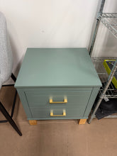 BEAUTIFUL SAGE GREEN 2-DRAWER NIGHTSTAND WITH GOLD HANDLES!! (BRAND NEW &amp; ASSEMBLED!) 🔥