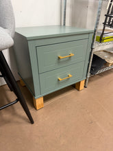 BEAUTIFUL SAGE GREEN 2-DRAWER NIGHTSTAND WITH GOLD HANDLES!! (BRAND NEW &amp; ASSEMBLED!) 🔥