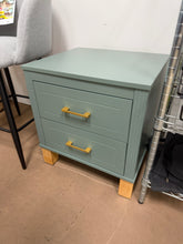 BEAUTIFUL SAGE GREEN 2-DRAWER NIGHTSTAND WITH GOLD HANDLES!! (BRAND NEW &amp; ASSEMBLED!) 🔥
